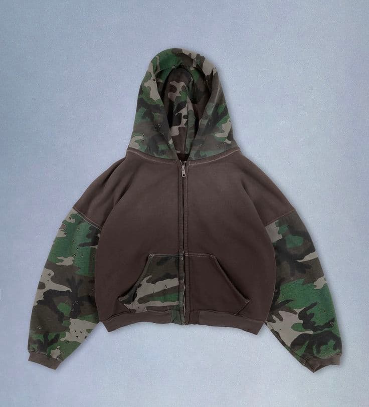 Apex Camo Sleeve Zip Hood