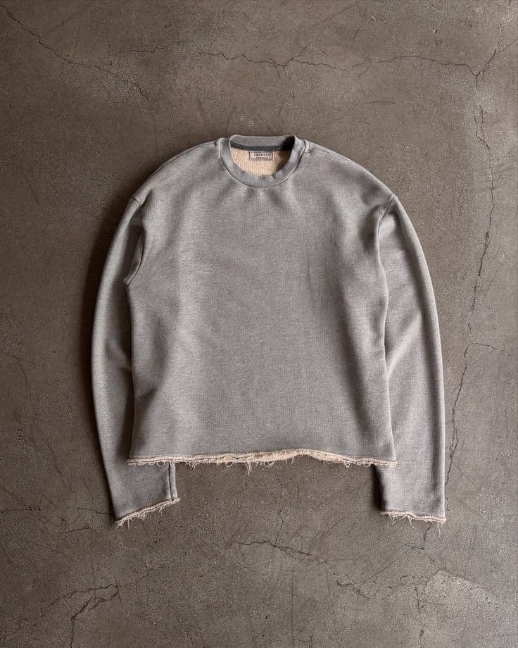 Apex Raw-Hem Fleece Crew